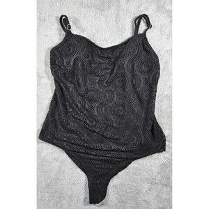 Catalina Womens Black One Piece Swimsuit with Adjustable Straps Sz M 8-10